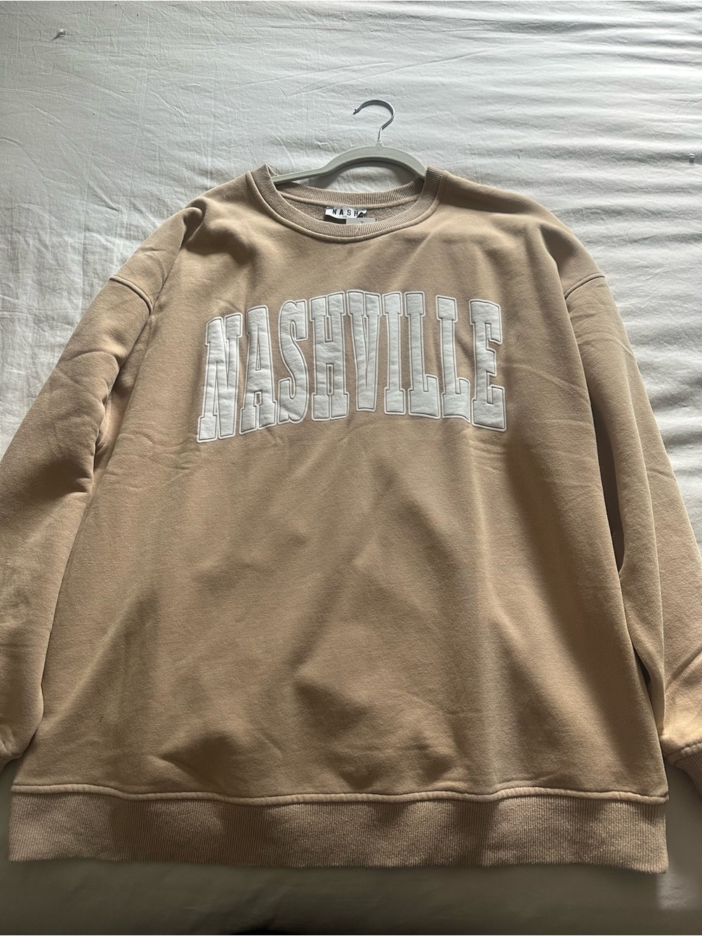 Beige 'NASHVILLE' Crewneck Sweatshirt